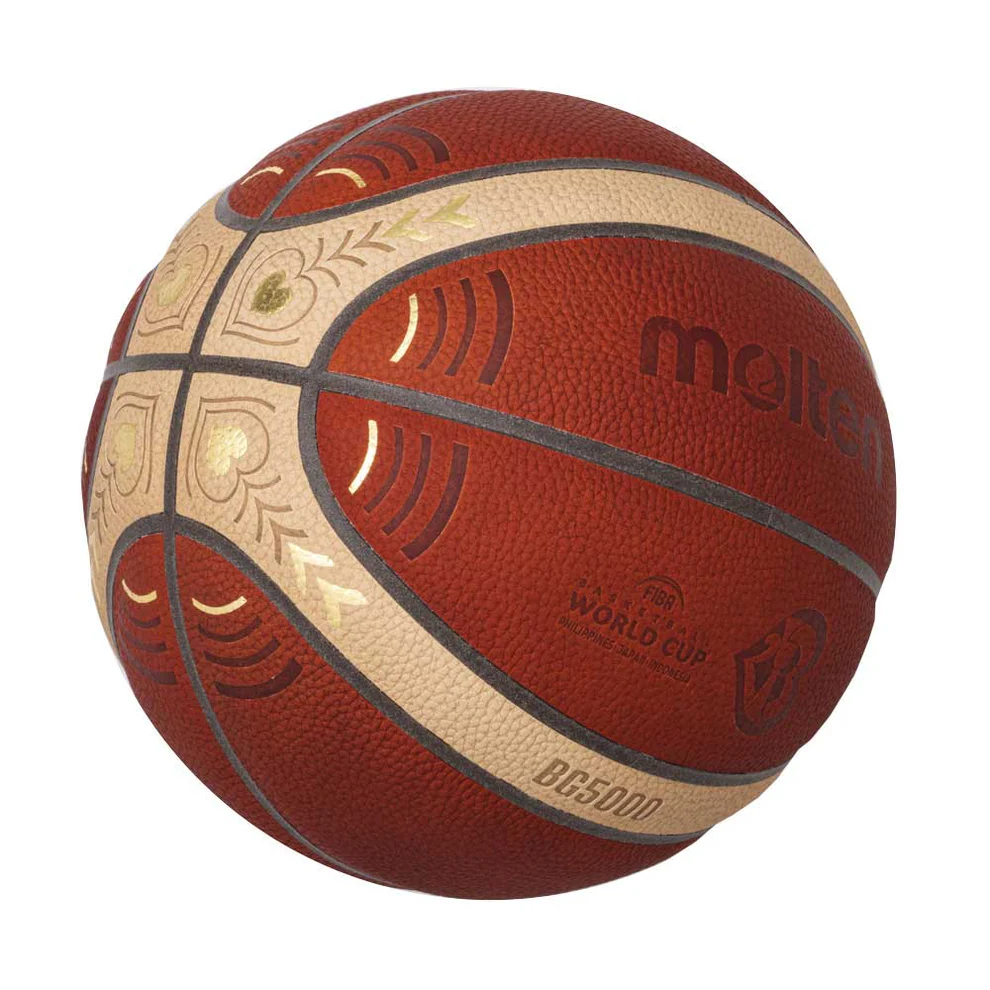 MOLTEN บาสเก็ตบอล หนังแท้ B7G5000-M3P World Cup เบอร์ 7 FIBA Approved - Image 2